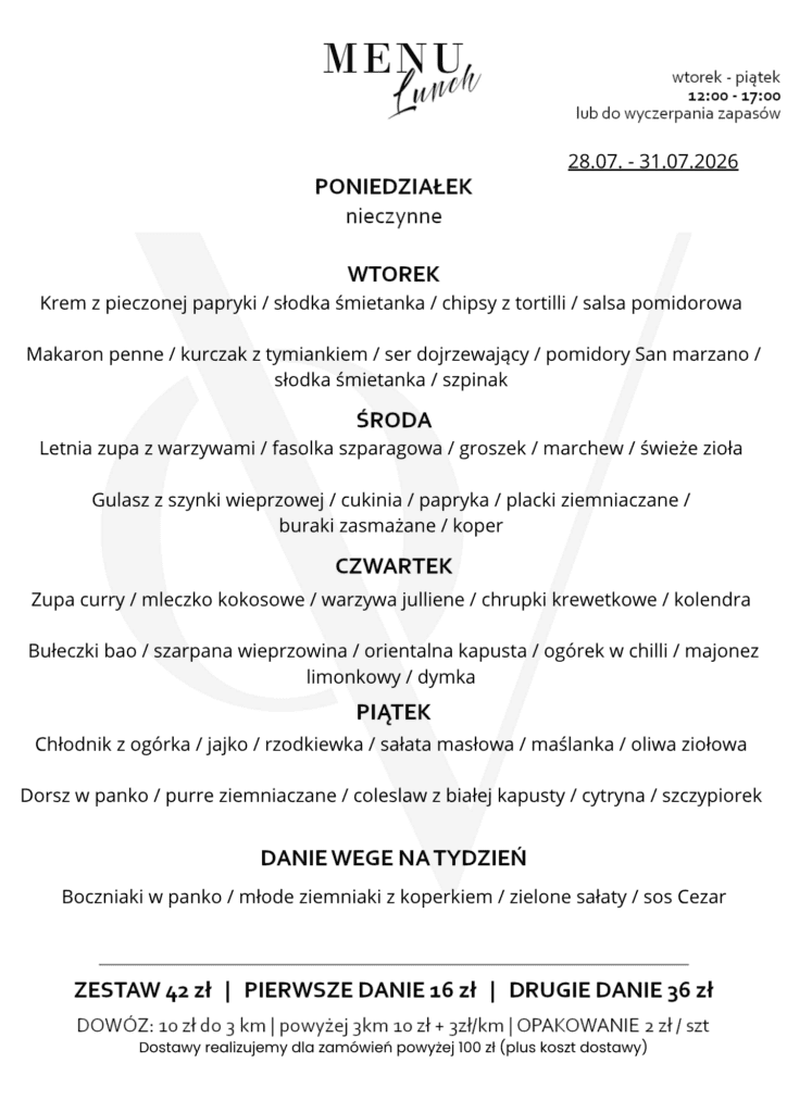LUNCH MENU