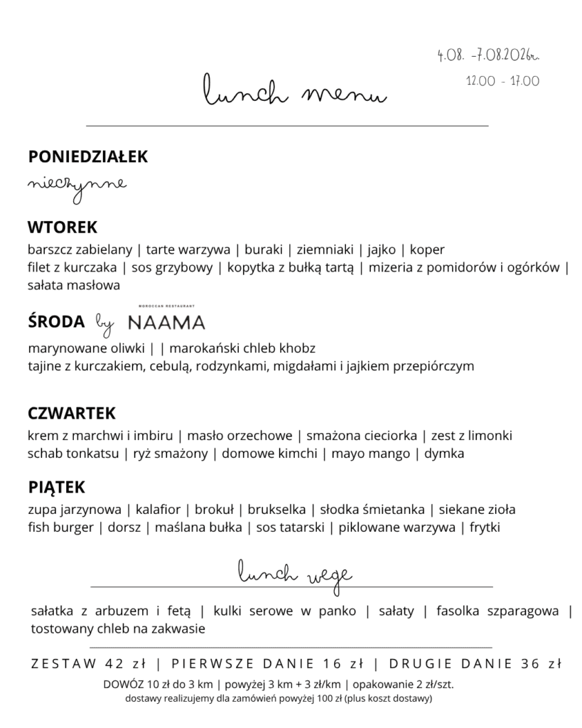 LUNCH MENU