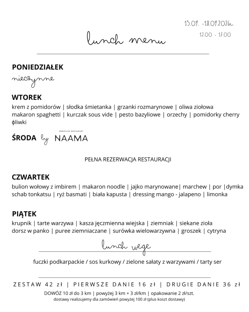 LUNCH MENU